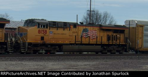 UP 8158, conductor's side view